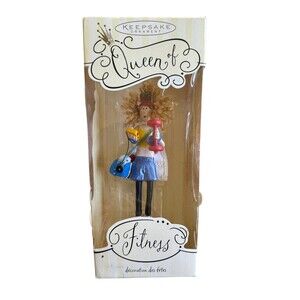 NOS Vintage 2004 Hallmark Keepsake Ornament Sue Tague Queen of Fitness NEW